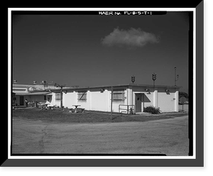 Historic Framed Print, Cape Canaveral Air Station, Launch Complex 17, Facility 36001, East end of Lighthouse Road, Cape Canaveral, Brevard County, FL,  17-7/8" x 21-7/8"