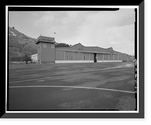 Historic Framed Print, Kodiak Naval Operating Base, Hangar, U.S. Coast Guard Station, Kodiak, Kodiak Island Borough, AK - 4,  17-7/8" x 21-7/8"