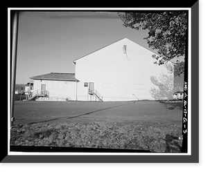 Historic Framed Print, Kodiak Naval Operating Base, Gymnasium, U.S. Coast Guard Station, Kodiak, Kodiak Island Borough, AK - 3,  17-7/8" x 21-7/8"