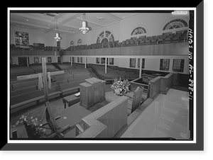 Historic Framed Print, Sixteenth Street Baptist Church, 1530 Sixth Avenue North, Birmingham, Jefferson County, AL - 11,  17-7/8" x 21-7/8"