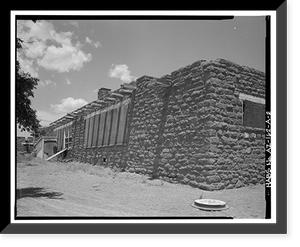 Historic Framed Print, Pinon Boarding School, Classroom Building, Navajo Route 41, North of Navajo Route 4, Pinon, Navajo County, AZ - 2,  17-7/8" x 21-7/8"