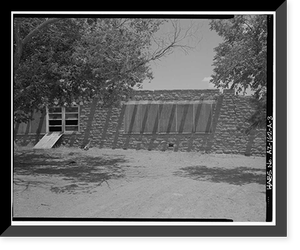 Historic Framed Print, Pinon Boarding School, Classroom Building, Navajo Route 41, North of Navajo Route 4, Pinon, Navajo County, AZ - 3,  17-7/8" x 21-7/8"
