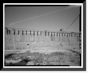 Historic Framed Print, Pinon Boarding School, Classroom Building, Navajo Route 41, North of Navajo Route 4, Pinon, Navajo County, AZ - 10,  17-7/8" x 21-7/8"