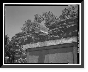 Historic Framed Print, Pinon Boarding School, Classroom Building, Navajo Route 41, North of Navajo Route 4, Pinon, Navajo County, AZ - 11,  17-7/8" x 21-7/8"