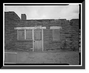 Historic Framed Print, Pinon Boarding School, Classroom Building, Navajo Route 41, North of Navajo Route 4, Pinon, Navajo County, AZ - 12,  17-7/8" x 21-7/8"
