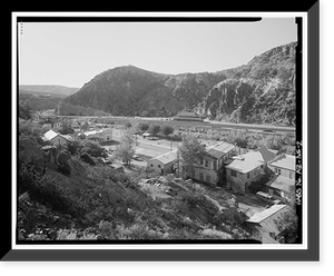 Historic Framed Print, Clifton Townsite, Confluence of Chase Creek & San Francisco River, Clifton, Greenlee County, AZ - 2,  17-7/8" x 21-7/8"