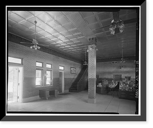 Historic Framed Print, Arizona & New Mexico Railroad Passenger Station, Coronado Boulevard, Clifton, Greenlee County, AZ - 13,  17-7/8" x 21-7/8"
