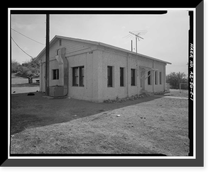 Historic Framed Print, San Carlos Irrigation Project, Ashurst-Hayden Dam, Dam Tender's House, Gila River, T4S R11E S7, Coolidge, Pinal County, AZ,  17-7/8" x 21-7/8"