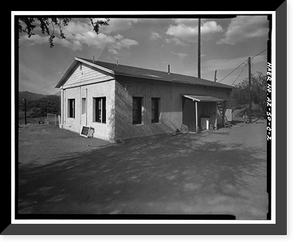 Historic Framed Print, San Carlos Irrigation Project, Ashurst-Hayden Dam, Dam Tender's House, Gila River, T4S R11E S7, Coolidge, Pinal County, AZ - 2,  17-7/8" x 21-7/8"