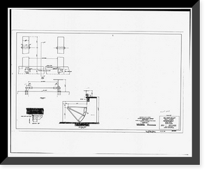 Historic Framed Print, San Carlos Irrigation Project, Pima Lateral, Main Canal at Sacaton Dam, Coolidge, Pinal County, AZ - 16,  17-7/8" x 21-7/8"