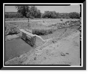 Historic Framed Print, San Carlos Irrigation Project, North Side Canal, North of Gila River, Coolidge, Pinal County, AZ - 5,  17-7/8" x 21-7/8"