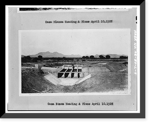 Historic Framed Print, San Carlos Irrigation Project, Casa Blanca Canal, Gila River, Coolidge, Pinal County, AZ - 9,  17-7/8" x 21-7/8"