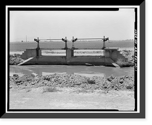Historic Framed Print, San Carlos Irrigation Project, Southside Canal, South Side of Gila River, Coolidge, Pinal County, AZ,  17-7/8" x 21-7/8"