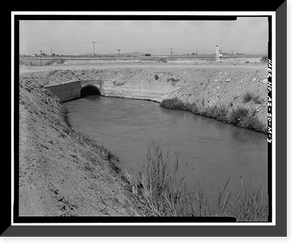 Historic Framed Print, San Carlos Irrigation Project, Southside Canal, South Side of Gila River, Coolidge, Pinal County, AZ - 3,  17-7/8" x 21-7/8"