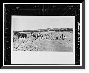 Historic Framed Print, San Carlos Irrigation Project, Florence Canal, South of Gila River, Coolidge, Pinal County, AZ,  17-7/8" x 21-7/8"