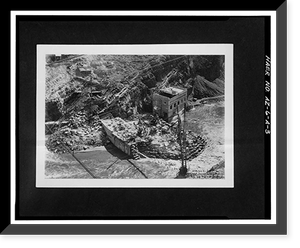 Historic Framed Print, Theodore Roosevelt Dam, Transformer House, Salt River, Tortilla Flat, Maricopa County, AZ- 3,  17-7/8" x 21-7/8"