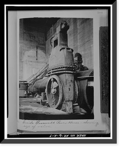 Historic Framed Print, Theodore Roosevelt Dam, Transformer House, Salt River, Tortilla Flat, Maricopa County, AZ- 7,  17-7/8" x 21-7/8"