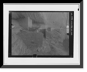 Historic Framed Print, Ledge Ruin, Canyon del Muerto, Chinle vicinity, Apache County, AZ - 2,  17-7/8" x 21-7/8"