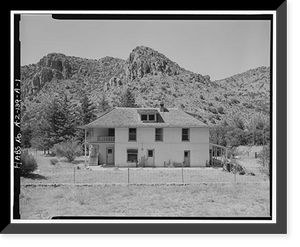 Historic Framed Print, Faraway Ranch, Erickson-Riggs Ranch House, State Highway 181, Willcox vicinity, Cochise County, AZ,  17-7/8" x 21-7/8"