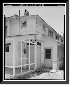 Historic Framed Print, Faraway Ranch, Erickson-Riggs Ranch House, State Highway 181, Willcox vicinity, Cochise County, AZ - 8,  17-7/8" x 21-7/8"