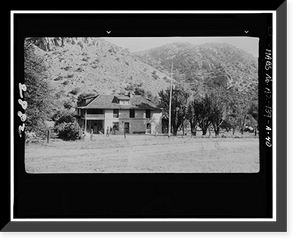 Historic Framed Print, Faraway Ranch, Erickson-Riggs Ranch House, State Highway 181, Willcox vicinity, Cochise County, AZ - 39,  17-7/8" x 21-7/8"