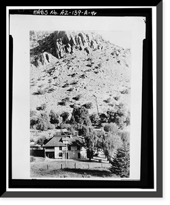 Historic Framed Print, Faraway Ranch, Erickson-Riggs Ranch House, State Highway 181, Willcox vicinity, Cochise County, AZ - 45,  17-7/8" x 21-7/8"
