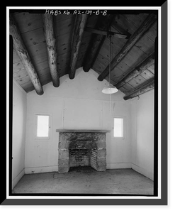 Historic Framed Print, Faraway Ranch, Stafford-Riggs Cabin, Willcox vicinity, Cochise County, AZ - 8,  17-7/8" x 21-7/8"