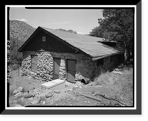 Historic Framed Print, Faraway Ranch, Guest Quarters-Bunkhouse, Willcox vicinity, Cochise County, AZ - 3,  17-7/8" x 21-7/8"
