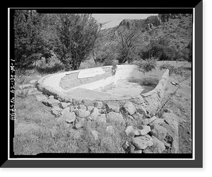 Historic Framed Print, Faraway Ranch, Swimming Pool, Willcox vicinity, Cochise County, AZ,  17-7/8" x 21-7/8"