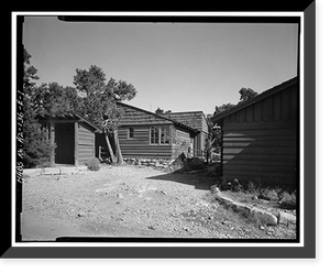 Historic Framed Print, Bright Angel Lodge, Cabin No. 6174-6177, Grand Canyon Village, South Rim, Grand Canyon National Park, Coconino County, AZ,  17-7/8" x 21-7/8"