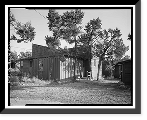 Historic Framed Print, Bright Angel Lodge, Cabin No. 6174-6177, Grand Canyon Village, South Rim, Grand Canyon National Park, Coconino County, AZ - 2,  17-7/8" x 21-7/8"