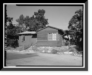 Historic Framed Print, Bright Angel Lodge, Cabin No. 6183-6184, Grand Canyon Village, South Rim, Grand Canyon National Park, Coconino County, AZ,  17-7/8" x 21-7/8"