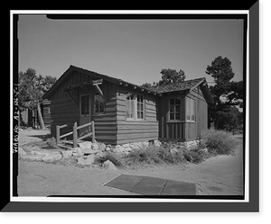 Historic Framed Print, Bright Angel Lodge, Cabin No. 6185-6187, Grand Canyon Village, South Rim, Grand Canyon National Park, Coconino County, AZ,  17-7/8" x 21-7/8"