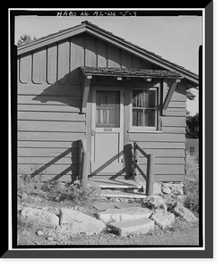 Historic Framed Print, Bright Angel Lodge, Cabin No. 6185-6187, Grand Canyon Village, South Rim, Grand Canyon National Park, Coconino County, AZ - 3,  17-7/8" x 21-7/8"