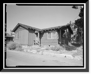 Historic Framed Print, Bright Angel Lodge, Cabin No. 6185-6187, Grand Canyon Village, South Rim, Grand Canyon National Park, Coconino County, AZ - 4,  17-7/8" x 21-7/8"