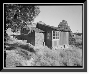 Historic Framed Print, Bright Angel Lodge, Cabin No. 6191-6192, Grand Canyon Village, South Rim, Grand Canyon National Park, Coconino County, AZ,  17-7/8" x 21-7/8"