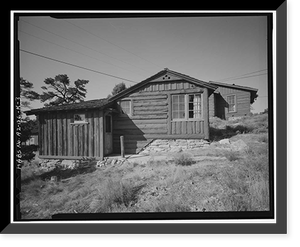 Historic Framed Print, Bright Angel Lodge, Cabin No. 6191-6192, Grand Canyon Village, South Rim, Grand Canyon National Park, Coconino County, AZ - 3,  17-7/8" x 21-7/8"
