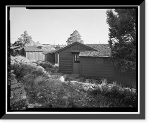 Historic Framed Print, Bright Angel Lodge, Cabin No. 6191-6192, Grand Canyon Village, South Rim, Grand Canyon National Park, Coconino County, AZ - 4,  17-7/8" x 21-7/8"