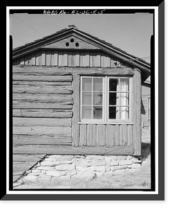 Historic Framed Print, Bright Angel Lodge, Cabin No. 6191-6192, Grand Canyon Village, South Rim, Grand Canyon National Park, Coconino County, AZ - 5,  17-7/8" x 21-7/8"