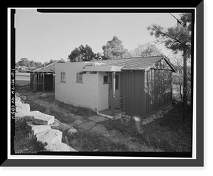 Historic Framed Print, Bright Angel Lodge, Cabin No. 6196-6197, Grand Canyon Village, South Rim, Grand Canyon National Park, Coconino County, AZ,  17-7/8" x 21-7/8"