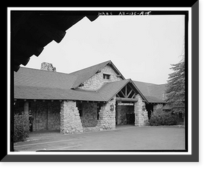 Historic Framed Print, Grand Canyon Lodge, Main Lodge, North Rim, Grand Canyon National Park, Coconino County, AZ - 5,  17-7/8" x 21-7/8"