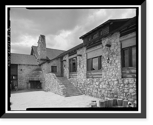 Historic Framed Print, Grand Canyon Lodge, Main Lodge, North Rim, Grand Canyon National Park, Coconino County, AZ - 12,  17-7/8" x 21-7/8"