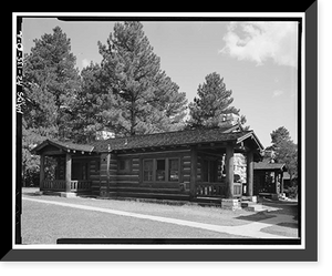 Historic Framed Print, Grand Canyon Lodge, Western Quadraplex Cabin, North Rim, Grand Canyon National Park, Coconino County, AZ - 2,  17-7/8" x 21-7/8"