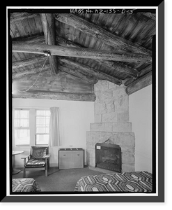 Historic Framed Print, Grand Canyon Lodge, Western Quadraplex Cabin, North Rim, Grand Canyon National Park, Coconino County, AZ - 5,  17-7/8" x 21-7/8"
