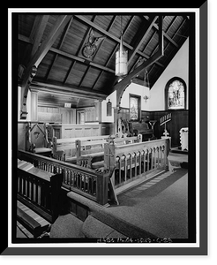 Historic Framed Print, Mare Island Naval Shipyard, St. Peter's Chapel, Walnut Street & Cedar Parkway, Vallejo, Solano County, CA - 19,  17-7/8" x 21-7/8"