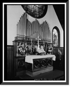 Historic Framed Print, Mare Island Naval Shipyard, St. Peter's Chapel, Walnut Street & Cedar Parkway, Vallejo, Solano County, CA - 20,  17-7/8" x 21-7/8"