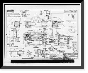 Historic Framed Print, Mare Island Naval Shipyard, St. Peter's Chapel, Walnut Street & Cedar Parkway, Vallejo, Solano County, CA - 37,  17-7/8" x 21-7/8"