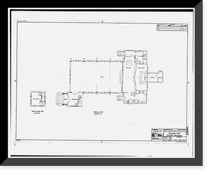 Historic Framed Print, Mare Island Naval Shipyard, St. Peter's Chapel, Walnut Street & Cedar Parkway, Vallejo, Solano County, CA - 38,  17-7/8" x 21-7/8"
