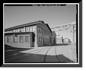 Historic Framed Print, Mare Island Naval Shipyard, Smithery, California Avenue, west side at California Avenue, Vallejo, Solano County, CA - 3,  17-7/8" x 21-7/8"