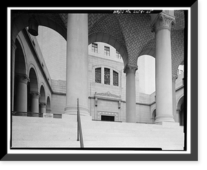 Historic Framed Print, Los Angeles City Hall, 200 North Spring Street, Los Angeles, Los Angeles County, CA - 9,  17-7/8" x 21-7/8"